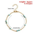 thumbnail image 4 of Anklets Layered Beaded Adjustable Simple collocation: every simple Style Universal Aesthetic Jewelry Fashion Accessory Bracelets for Women Girls Gold, 4 of 8