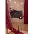 thumbnail image 3 of Flores artificiales Serwalin, rosas negras, borgoña, seda, 10 unidades, 3 of 8