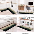 thumbnail image 5 of Farmhouse Kitchen Rugs and Mats Sets of 2,Misty Forest Nature Plant Tree Kitchen Mat for Floor, Green White Non-Slip Washable Kitchen Sink Mats Kitchen Decor Doormat+Runner Rug, 5 of 6