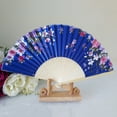 thumbnail image 3 of SPRING PARK Fan Floral Butterfly Satin Asian Chinese Dance Handheld Folding Wall Decoration, 3 of 8