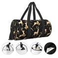 thumbnail image 5 of Gaeub Christmas Gold Deers Lightweight Travel Cylinder Bag Gym Tote Bag Sports Training Duffle Bag with Pockets and Straps, 5 of 8