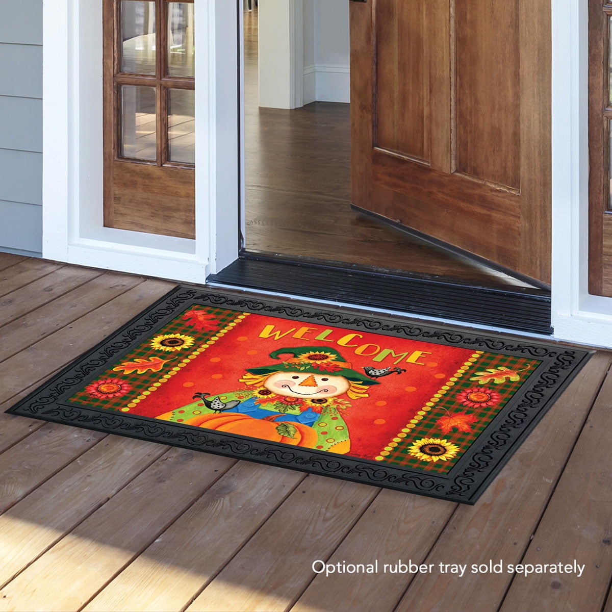 Harvest Scarecrow Fall Doormat Primitive Autumn Indoor Outdoor 18 X 30 Walmart Com Walmart Com