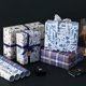 thumbnail image 3 of Blue Wrapping Paper,10 Sheet Tie Hat Gentlemen Theme Gift Wrap Father Grandfather Birthday Holiday Christmas Thanksgiving Party DIY Crafts Gift Packing, 3 of 5