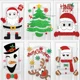 thumbnail image 2 of Pegatinas navideñas para puertas y ventanas, de tela de fieltro, con dibujos de muñeco de nieve, Papá Noel y alce, para decoración de invierno, Navidad y Año Nuevo, 2 of 5