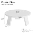 thumbnail image 2 of Round Coffee Table with Inclined Legs, Modern Wooden Circle Center Table , Accent Cocktail Tables for Living Room, Bedroom, Easy Assembly, 2 of 8