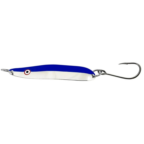 Gibbs G-30018 Skinny G Trolling Spoon, 3-3/4", 1/4oz, Nickel/Blue