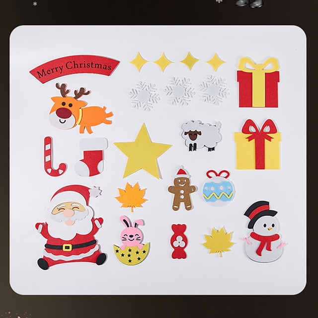 DIY árbol de Navidad fieltro colgante dibujos animados colgante reutilizable para niños pequeños juegos regalo Sywqhk libre de BPA