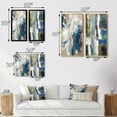 thumbnail image 4 of Designart "Abrupt Sensuality Abstract Aquamarine And Gold I" Abstract Painting Wall Art Set Of 2 - Modern Gold Wall Decor Set Of 2, 4 of 6