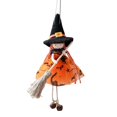 thumbnail image 5 of tasrioml Halloween Witch Doll Decor with Broom Small Witch Figurine with Gauze Skirt Kitchen Hanging Witch Ornament for Room Door Window Halloween Decor, 5 of 8