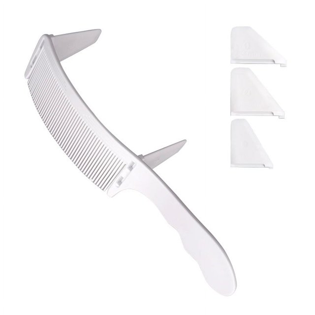 Peine de corte de pelo para hombres, cortadora en forma de S, peine curvo, peine plano, peine curvo, peluquería, pinza de pelo plana, peine de límite de posicionamiento