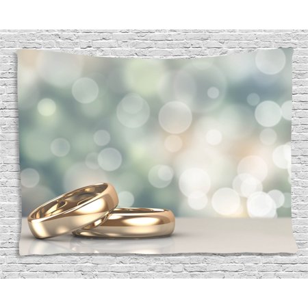 Wedding Decorations Tapestry Two Wedding Engagement Rings On
