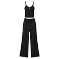 thumbnail image 6 of PIWHJQK Women 2 Piece Set Summer Loungewear Leisure Set Women Solid Lace Camisole and Pants 2 Piece Set Loungewear Women Outfits Sets, 6 of 7