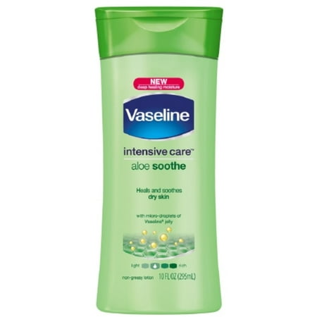 Vaseline Intensive Care Aloe Soothe Non-Greasy Lotion 10 oz (Pack of