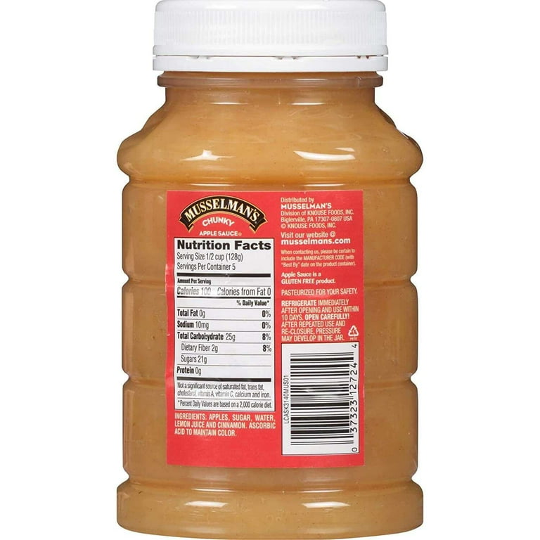 Apple - もっちめん Musselman's CHUNKY Apple Sauce, 24 oz Jars (Pack of 2