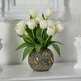 thumbnail image 3 of Nearly Natural Tulip Artificial Arrangement in Decorative Vase, 3 of 4