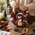 thumbnail image 4 of 3D Fabric Poke Wreath DIY Kit, Christmas Wreath DIY Kit for Adults (Penguin), 4 of 7
