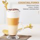 thumbnail image 3 of Tableware Gold Leaf Coffee Spoon Fork,4 Pack(2 Spoons 2 Forks) Little Demitasse Espresso Spoon And, 3 of 5