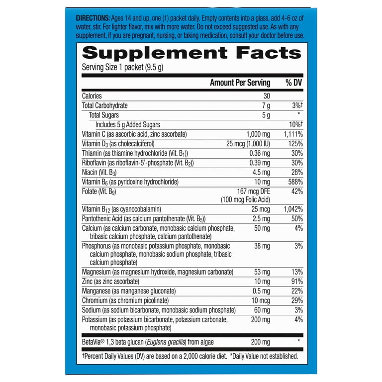 Emergen-C Immune+ Triple Action Powder, Orange, 10 Count photo 8