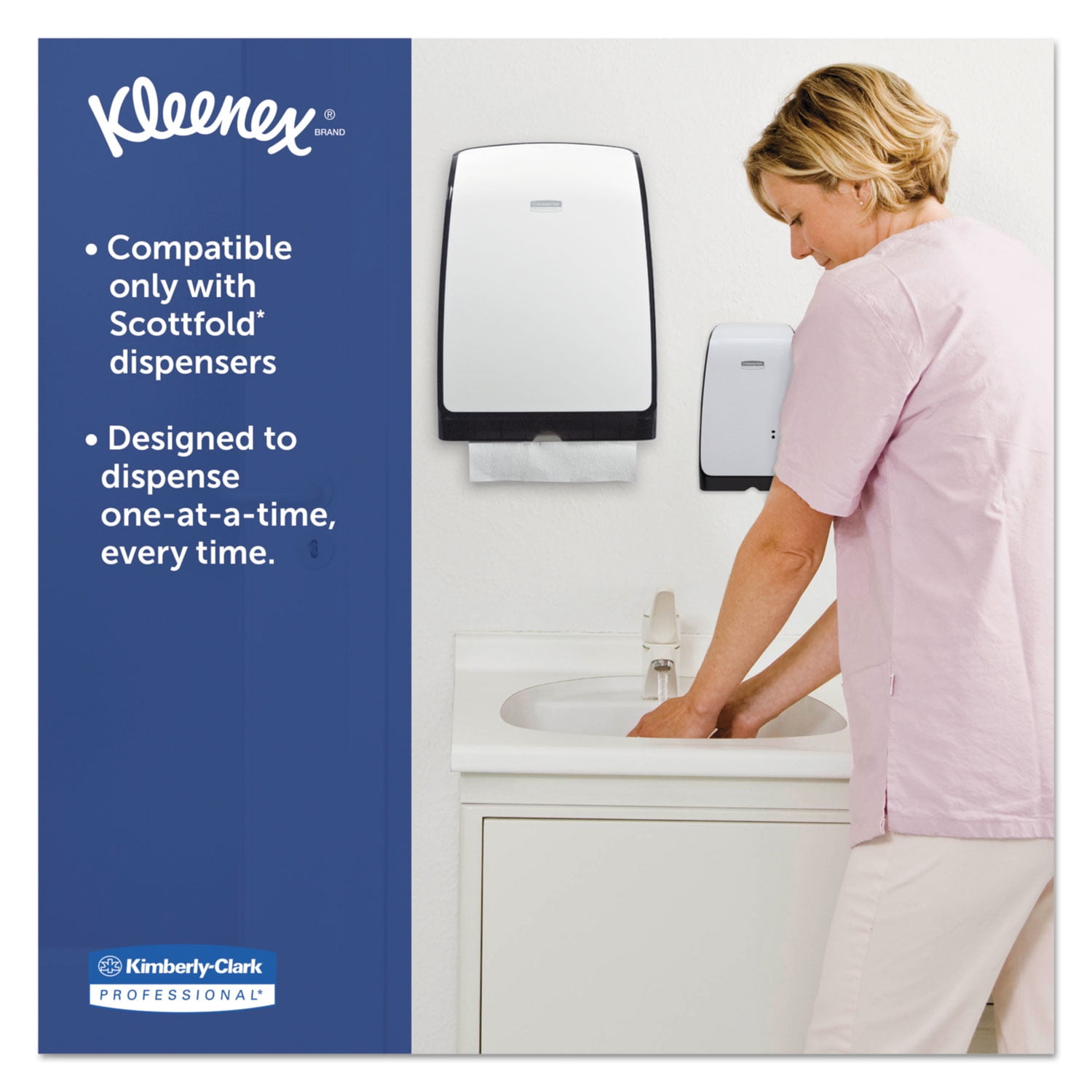 Kleenex Premiere Folded Towels, 9.4 x 12.4, White, 120/Pack, 25 Packs/Carton - KCC13254