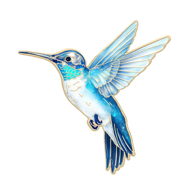 Hummingbird Badge Hard Enamel Rubber Backing Pin Jackets Backpacks Hats Lapel Brooch Nature Accessory