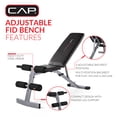 thumbnail image 3 of CAP Strength Adjustable FID Weight Bench (600 lb Weight Capacity), Red, 3 of 7