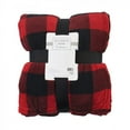 thumbnail image 2 of Hudson Home Collection Home Silky Plush Blanket, Buffalo Plaid Fleece, 108X90 In. (King), 2 of 2