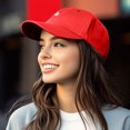 thumbnail image 4 of Dalix Lil Flower Embroidered Cotton Cap Outdoor Dad Hat Womens in Red, 4 of 5