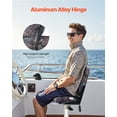 thumbnail image 4 of VEVOR Boat Seat, Low Backrest, Folding Fishing Boat Seat with Thickened Sponge Cushion & PU Polyester Fabric, Strong PP Frame, Flip Up Boat Seat for Boats, Yachts, Ships, Camouflage Color (2 Seats), 4 of 9