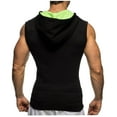 thumbnail image 6 of ZZwxWA Men's Sleeveless Slim Fit Hoodie Vest Zipper Drawstring Gilet Jacket with Pocket Men's Bodybuilding Hood Gym Tank Tops Discount, 6 of 6