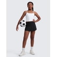 thumbnail image 2 of CRZ YOGA Girls Soft Skirty Athletic Shorts Tennis Soccer Casual Flowy Ruffle Zip Pocket Liner Kids Teen, 2 of 6