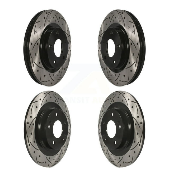 DS-One Front Rear Coated Drilled Slotted Disc Brake Rotors Kit for Car Mitsubishi RVR Outlander Eclipse Cross Sport KD-100251