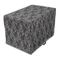 thumbnail image 1 of Leaves Dog Crate Cover, Botanical Themed Vintage Inspired Pattern with Outline Leafy Branches, Easy to Use Pet Kennel Cover Small Dogs Puppies Kittens, 7 Sizes, Dark Blue Grey Champagne, by Ambesonne, 1 of 6