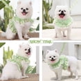 thumbnail image 4 of Paquete de 2 arnés para perro con correa, traje de flores para mascotas, ropa de primavera y verano, lindo juego de correa para arnés para cachorro, disfraz de princesa de encaje para caminar al aire, 4 of 5