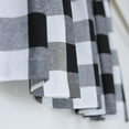 thumbnail image 3 of 3 Pieces Tier Curtains and Valance Set Black White Farmhouse Kitchen Window Tiers Classic Buffalo Check Small Short Bathroom Curtain Cotton Blended Plaid Gingham Half Window Cafe Curtains 36", 3 of 4