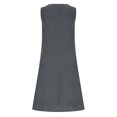 thumbnail image 6 of Women's Sleeveless V Neck Casual Dress, Buttonless Design, Lightweight Blend, Warm Weather Wear, 6 of 7