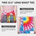 thumbnail image 6 of Colorful Tie Dye Mandala Pattern Apron-Garden Aprons for Women with Pockets-Cotton Linen Waterproof Kitchen Cooking Gardening Aprons Adjustable for Kitchen,Cooking,BBQ and Salon 33x27 Inch, 6 of 7