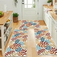 thumbnail image 5 of Boho Kitchen Rug Sets 3 Piece with Leaf, Non Slip Kitchen Rugs and Mats Non Skid Washable Kitchen Rug Runner Farmhouse Kitchen Floor Mats for Hallway Entryway Laundry Room, 5 of 6