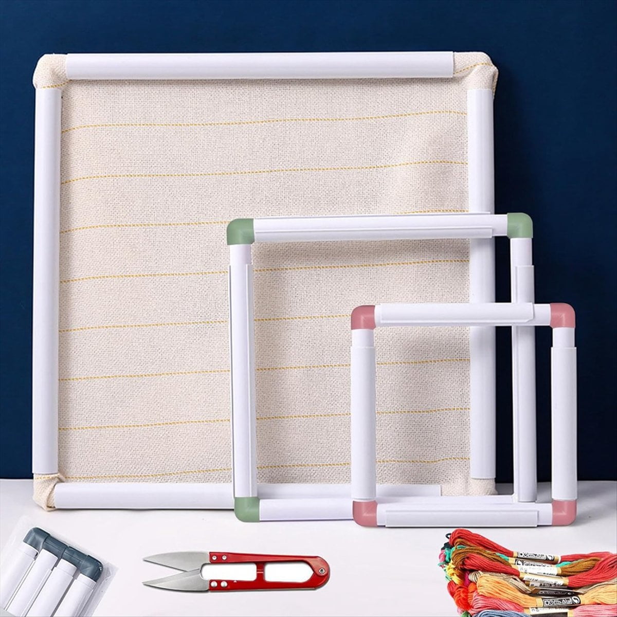 3-Pack Square Embroidery Hoops Hoops Punch Needle Hoops Embroidery Quilting Frame,As Shown