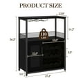 thumbnail image 2 of TROPOW Bar Cabinet,Removable Glass Rack, Industrial Wine Cabinet with Adjustable Wine Rack, Storage Metal Wood Sideboard Buffet, 2 of 9
