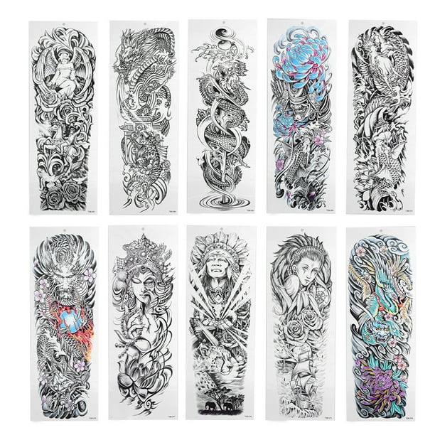 Pegatinas de tatuaje a prueba de agua, pegatinas de tatuaje realistas, pegatinas de tatuaje de brazo falso, pegatinas de tatuaje, parche de primera línea