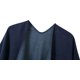 thumbnail image 3 of Capa tipo poncho con chal cruzado en bloque de color para mujer - Azul marino, 3 of 5