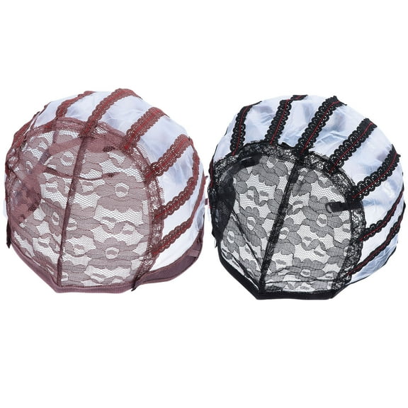 Stri 2pcs Elastic Wig Lace Net Hat Breathable Mesh Wig Hairdressing Accessories