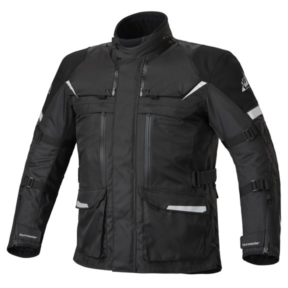 Tourmaster Mariner Laminated Mens Motorcycle Jacket Black MD Tall