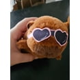 thumbnail image 2 of Llavero colgante capibara peluche 15 cm,. lentes rosas, 2 of 3