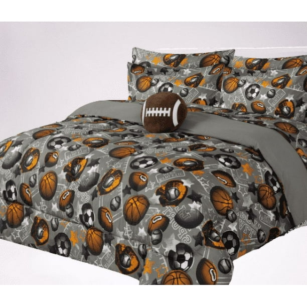 Bedding all season football bed in bag twin size plushie toy pillow