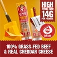 thumbnail image 4 of Righteous Felon O.G. Hickory Beef & Cheddar Cheese Sticks, 14g Protein, 100% Grass-Feed - 10 Combo Sticks, 4 of 7