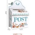 thumbnail image 5 of Mailboxes Wall Mount for Outside Vintage Metal White Mailboxes for House Porch Garden Wall Decoration Wedding Card Box Decor, 5 of 6