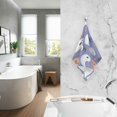 thumbnail image 2 of Yayeee 2 Pack Hand Towels for Bathroom 100% Cotton 16" x 28" Soft Absorbent Kitchen Towel, Blue Cute Halloween, 2 of 7