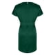thumbnail image 5 of Vestido de Manga Corta para las Mujeres, Color Sólido Encaje Hasta Cintura Retracta Satén Tenedor Dividido, Cuello Redondo Midi, 5 of 8