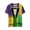 #094-Multicolor, variant on Cutuoiiu Unisex Carnival Printed Round-neck Short Sleeve Mardi Gras T-Shirts Gifts